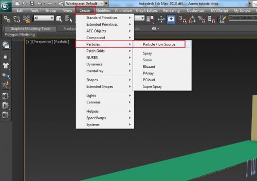 آموزش ساخت بارانی از پیکانها در تری دی مکس